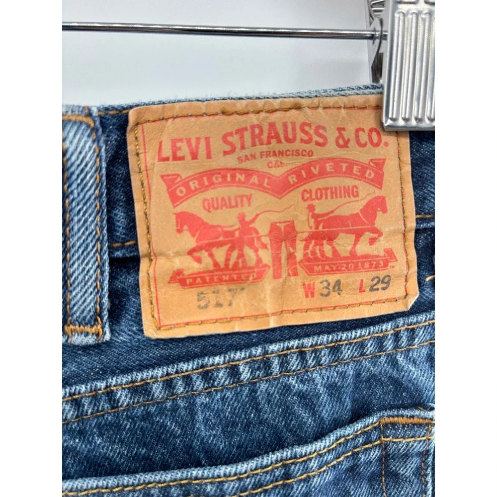 Levis 517 Mens 34X29 Bootcut Western Y2K Style Distressed Fading  Denim
